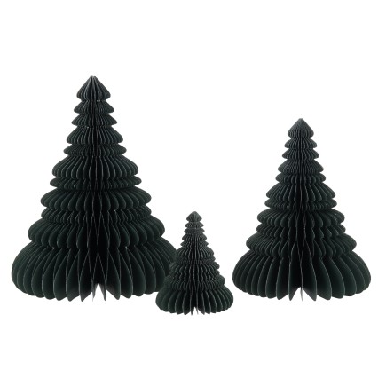 Árbol de Navidad plegable de papel verde 19x19x24 cm
