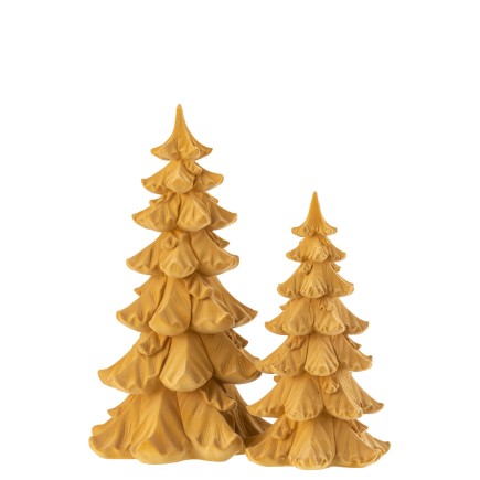 Albero di Natale in resina ocra 22x22x39 cm