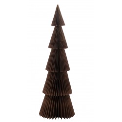 Sapin de Noël pliable en Papier marron 40x40x122 cm