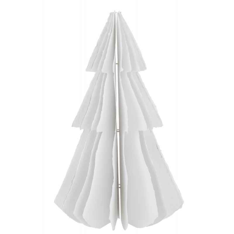 Sapin de Noël en papier blanc 40x40x69 cm