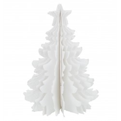 Sapin de Noël en papier blanc 34x34x45 cm