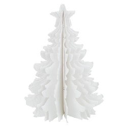 Árbol de Navidad de papel blanco 34x34x45 cm