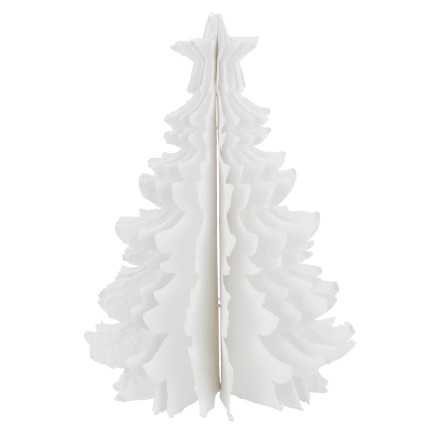 Árbol de Navidad de papel blanco 34x34x45 cm
