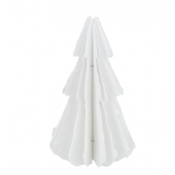 Sapin de Noël en papier blanc 13x13x20.5 cm