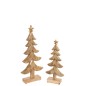 Sapin de Noël en bois naturel 14x5x31 cm