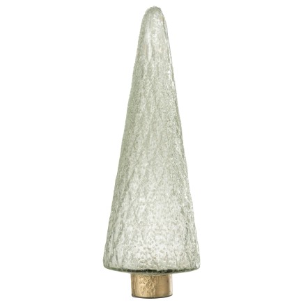 Albero di Natale decorativo in vetro trasparente 12x12x32 cm