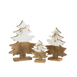 Árbol de Navidad decorativo de madera natural 24.5x18x5 cm