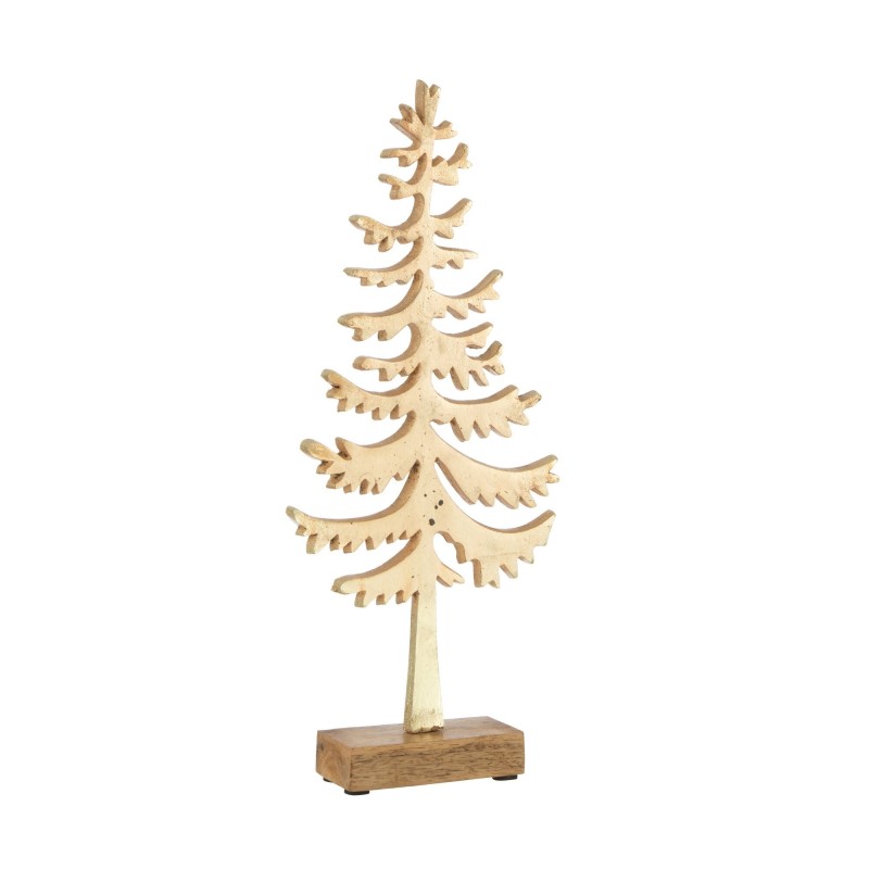 Sapin de Noël décoratif en aluminium or 16x4.5x36 cm