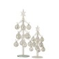 Árbol de Navidad decorativo con bolas de vidrio plateado H30cm