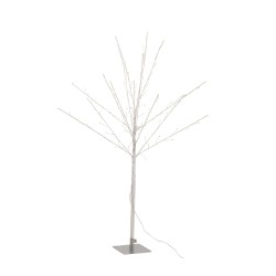 Arbre dénudé avec led en métal argent 56x56x100 cm