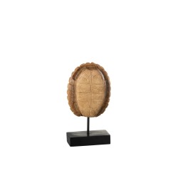 Carapace De Tortue Sur Pied Resine Marron H 30 cm
