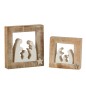 Crèche de Noël en bois blanc 3x16x16 cm