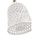 LANTERNE RONDE BAMBOU/VERRE BLANC