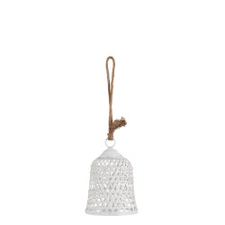 LANTERNE RONDE BAMBOU/VERRE BLANC