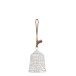 LANTERNE RONDE BAMBOU/VERRE BLANC