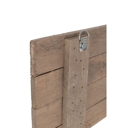 Conjunto de 4 paneles humorísticos de madera natural de 18x29x3 cm
