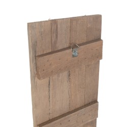Set de 4 panneaux humoristiques en bois naturel 18x29x3 cm