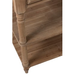Console 6 tiroirs en bois naturel 131x70x95 cm