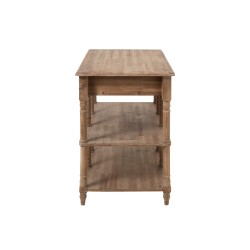 Console 6 tiroirs en bois naturel 131x70x95 cm