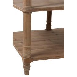 Console 6 tiroirs en bois naturel 131x70x95 cm