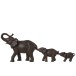 Éléphants en résine marron 79x13x30 cm Éléphants en résine marron 79x13x30 cm