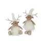 Set de 2 rennes de Noël en résine multicouleur 15x13x42 cm