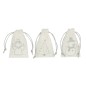 Conjunto de 3 bolsas de Navidad en textil crema de 7x0