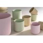 Set de 2 cache-pots en céramique rose 7x7x6.5 cm Set de 2 cache-pots en céramique rose 7x7x6.5 cm