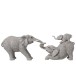 Éléphants en résine gris 72x14.5x25.5 cm Éléphants en résine gris 72x14.5x25.5 cm