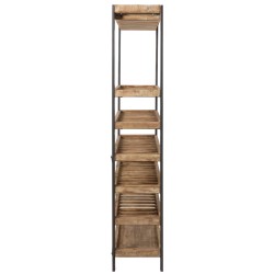 Étagère pour 50 bouteilles et emplacement verre en bois et métal H188cm