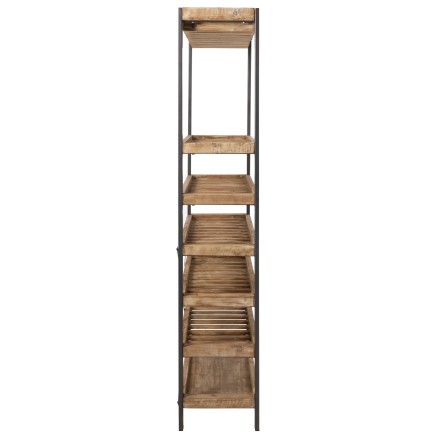 Étagère pour 50 bouteilles et emplacement verre en bois et métal H188cm