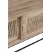 Meuble tv 3 portes coulissantes en bois naturel 150x40x50.5 cm