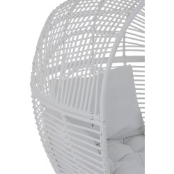 Sillón de metal blanco 117x110x151cm