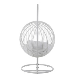 Chaise suspendue en métal Blanc 119x110x193cm