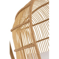 Chaise Suspendue Ovale Acier Naturel