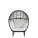Fauteuil en métal Noir 115x110x148cm