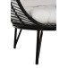 Fauteuil en métal Noir 115x110x148cm