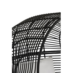 Fauteuil en métal Noir 115x110x148cm