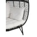 Fauteuil en métal Noir 115x110x148cm