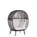 Fauteuil en métal Noir 115x110x148cm