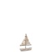 Barco com velas em madeira natural 25,5 x 7,5 x 35 cm Barco com velas em madeira natural 25,5 x 7,5 x 35 cm