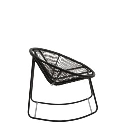Chaise A Bascule Pam Metal/Plastique Noir