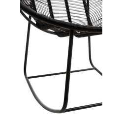 Chaise A Bascule Pam Metal/Plastique Noir