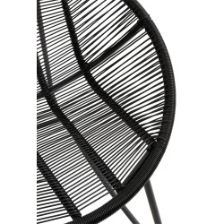 Chaise A Bascule Pam Metal/Plastique Noir
