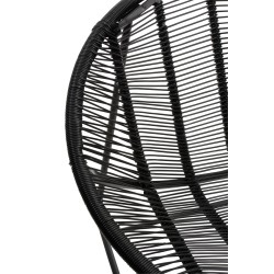 Chaise A Bascule Pam Metal/Plastique Noir