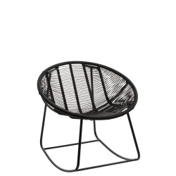 Chaise A Bascule Pam Metal/Plastique Noir