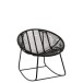 Chaise A Bascule Pam Metal/Plastique Noir