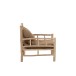 SOFA 1 PERSONNE TEK + TEXTILE NATUREL/MARRON