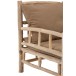 SOFA 1 PERSONNE TEK + TEXTILE NATUREL/MARRON