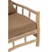 SOFA 1 PERSONNE TEK + TEXTILE NATUREL/MARRON